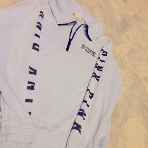 Blue Victoria Secret Half Zip Up